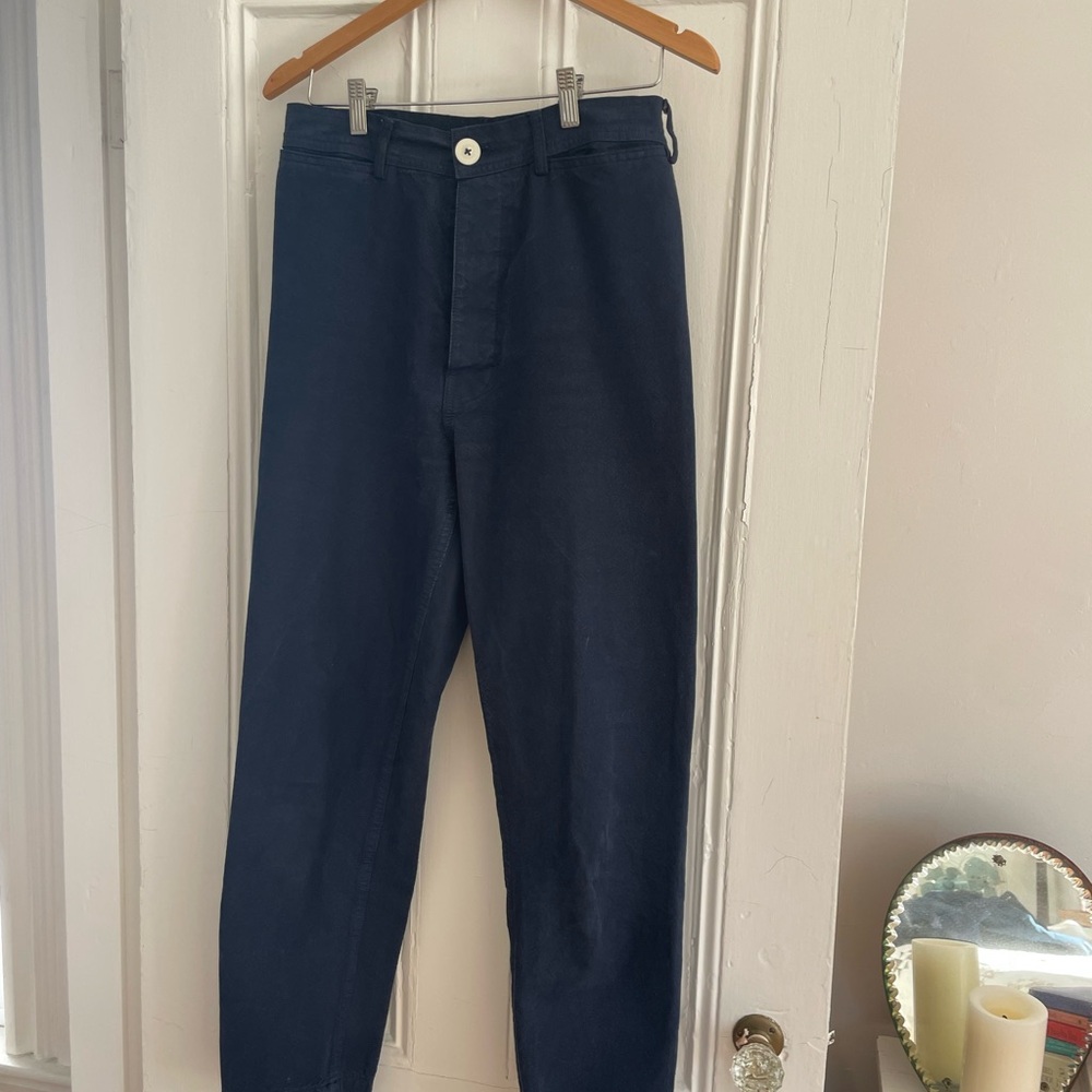 Jesse Kamm Navy Straight Leg Pants